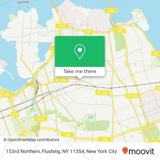 153rd Northern, Flushing, NY 11354 map