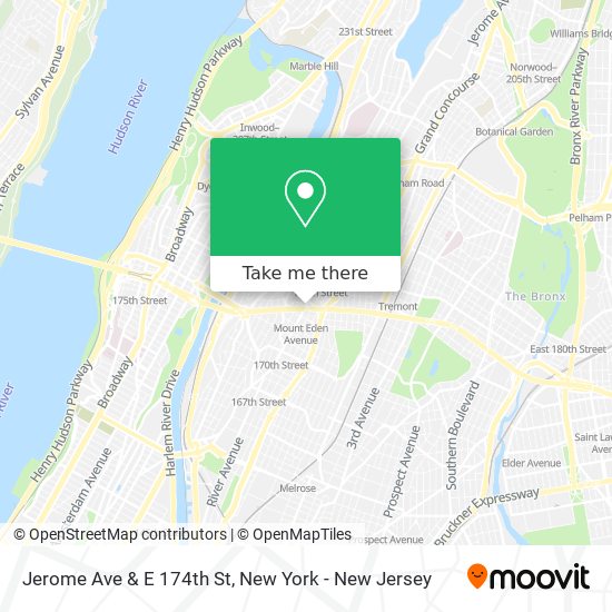 Mapa de Jerome Ave & E 174th St