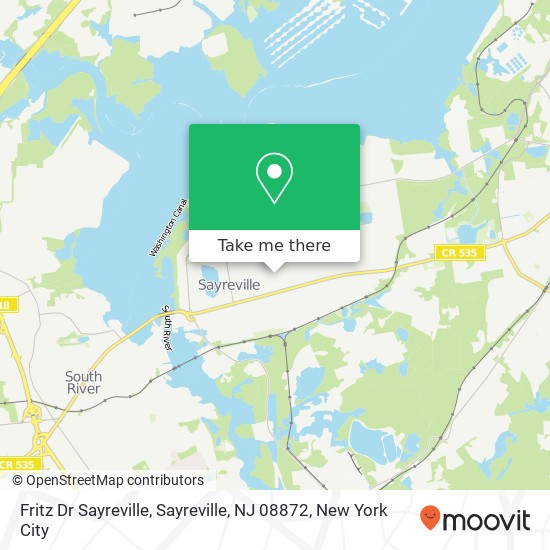 Mapa de Fritz Dr Sayreville, Sayreville, NJ 08872