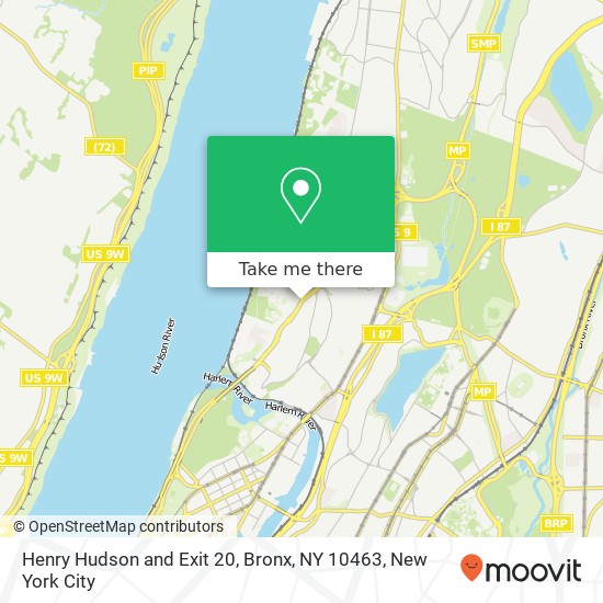 Henry Hudson and Exit 20, Bronx, NY 10463 map