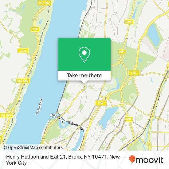 Mapa de Henry Hudson and Exit 21, Bronx, NY 10471