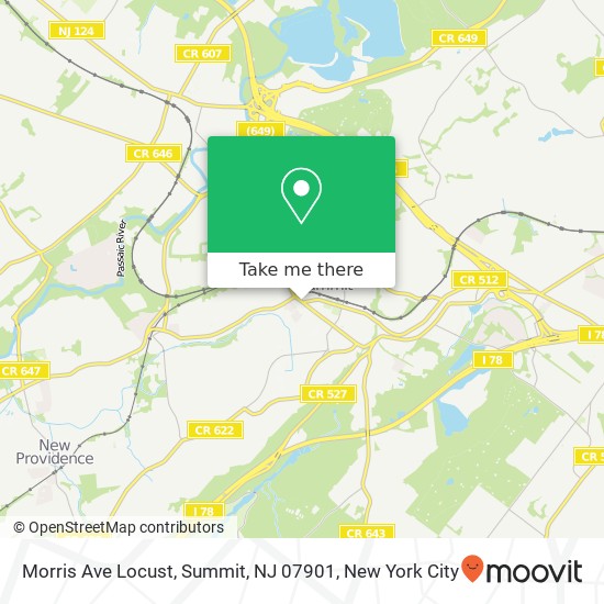 Morris Ave Locust, Summit, NJ 07901 map