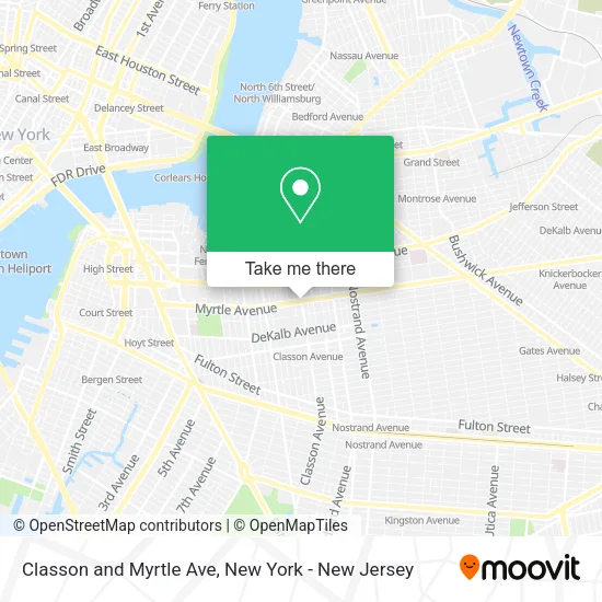 Classon and Myrtle Ave map