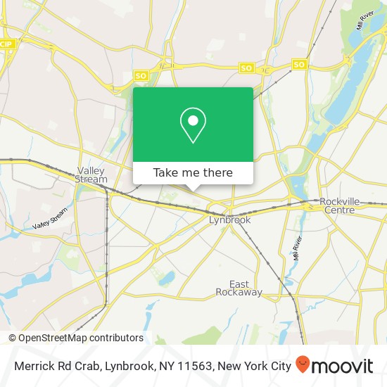 Mapa de Merrick Rd Crab, Lynbrook, NY 11563