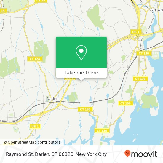 Mapa de Raymond St, Darien, CT 06820