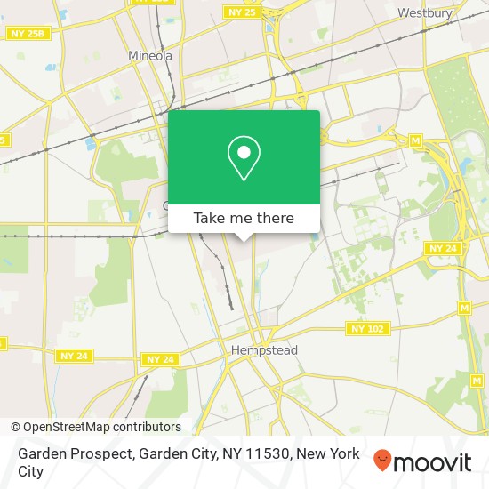 Mapa de Garden Prospect, Garden City, NY 11530