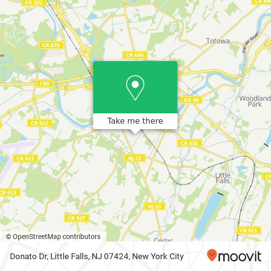 Mapa de Donato Dr, Little Falls, NJ 07424
