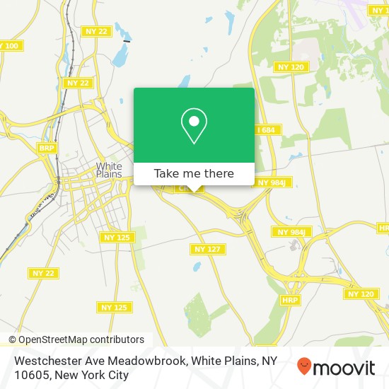 Mapa de Westchester Ave Meadowbrook, White Plains, NY 10605
