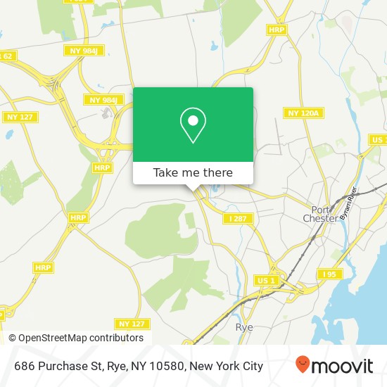 Mapa de 686 Purchase St, Rye, NY 10580