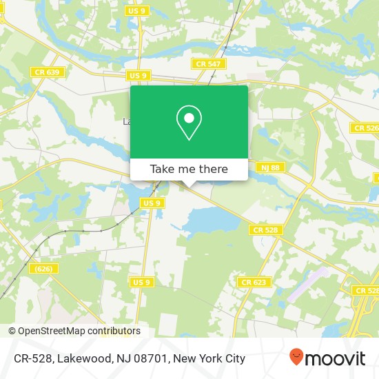 Mapa de CR-528, Lakewood, NJ 08701