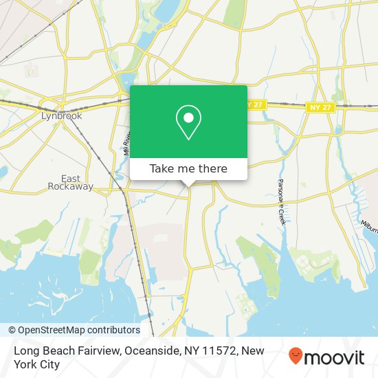 Mapa de Long Beach Fairview, Oceanside, NY 11572