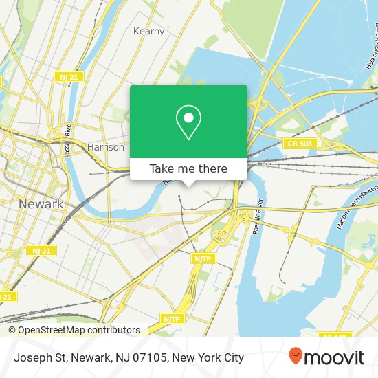 Mapa de Joseph St, Newark, NJ 07105
