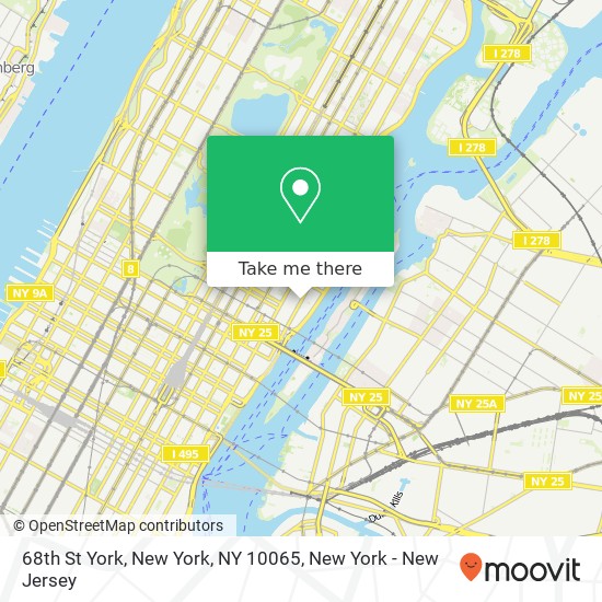Mapa de 68th St York, New York, NY 10065