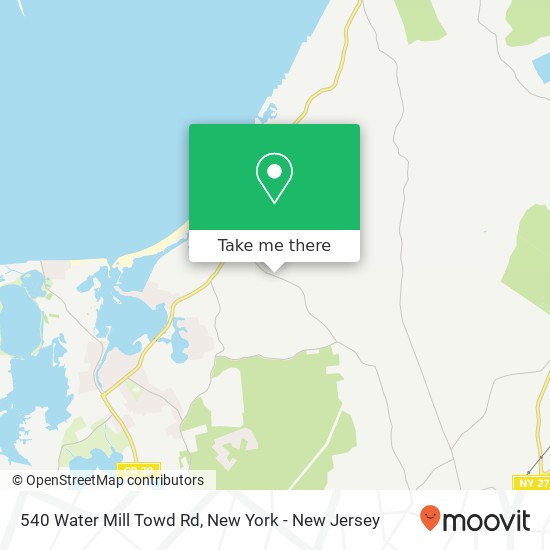 Mapa de 540 Water Mill Towd Rd, Southampton, NY 11968