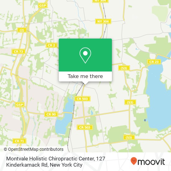 Montvale Holistic Chiropractic Center, 127 Kinderkamack Rd map