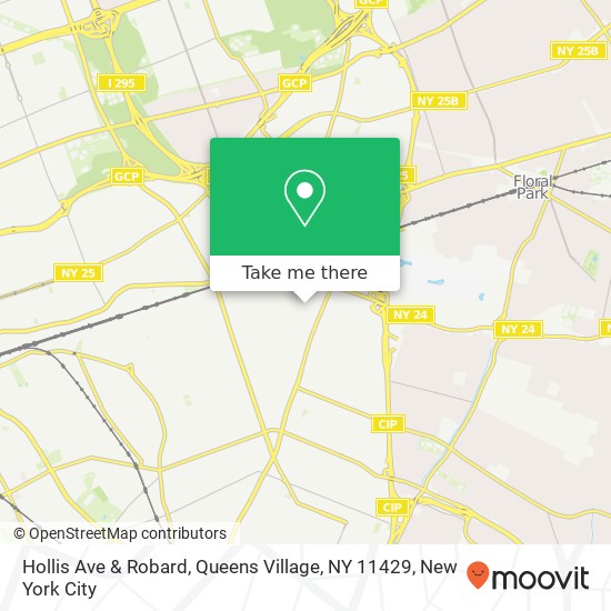 Mapa de Hollis Ave & Robard, Queens Village, NY 11429