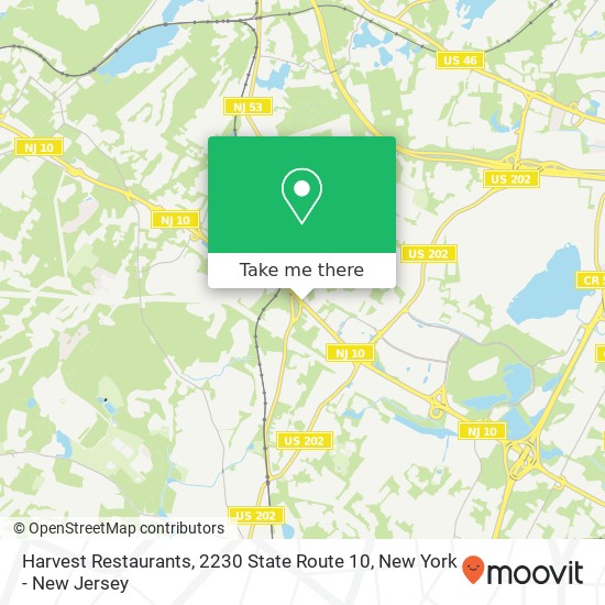Mapa de Harvest Restaurants, 2230 State Route 10