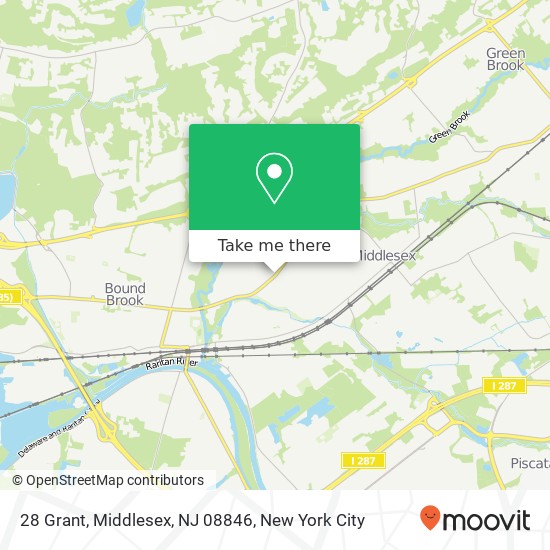 Mapa de 28 Grant, Middlesex, NJ 08846