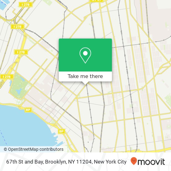 67th St and Bay, Brooklyn, NY 11204 map