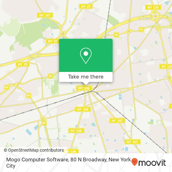Mapa de Mogo Computer Software, 80 N Broadway