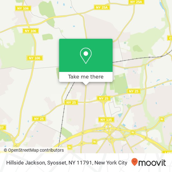 Mapa de Hillside Jackson, Syosset, NY 11791
