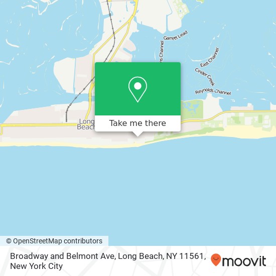 Mapa de Broadway and Belmont Ave, Long Beach, NY 11561