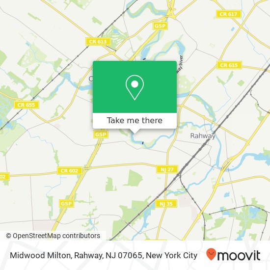 Mapa de Midwood Milton, Rahway, NJ 07065