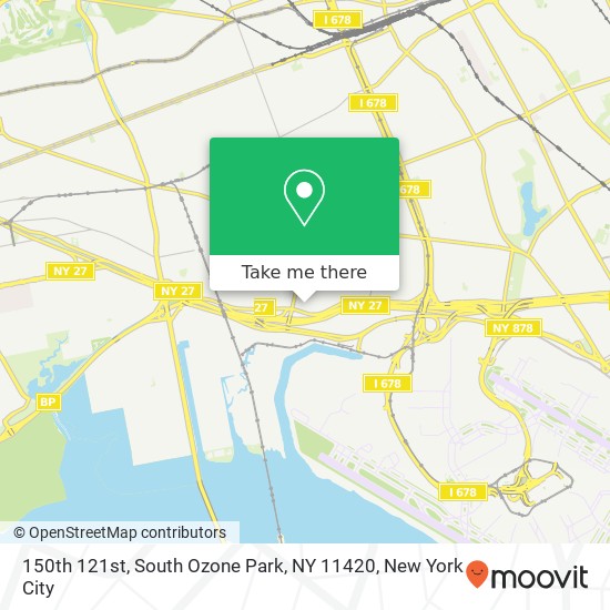 Mapa de 150th 121st, South Ozone Park, NY 11420