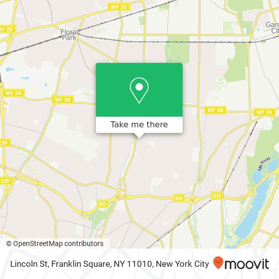 Mapa de Lincoln St, Franklin Square, NY 11010