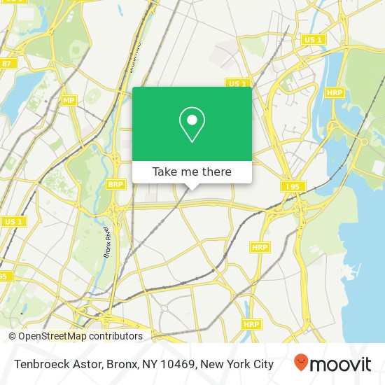 Mapa de Tenbroeck Astor, Bronx, NY 10469