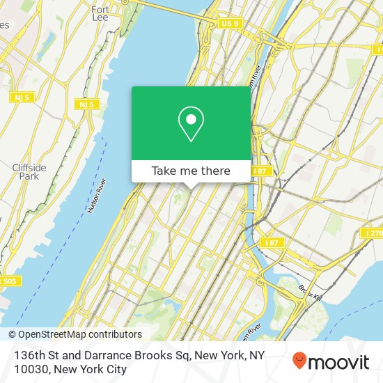 Mapa de 136th St and Darrance Brooks Sq, New York, NY 10030