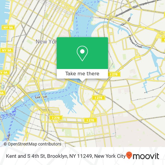 Mapa de Kent and S 4th St, Brooklyn, NY 11249