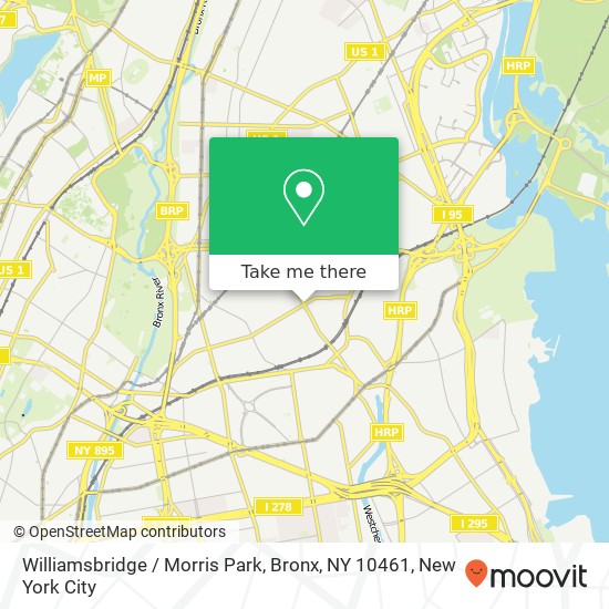 Mapa de Williamsbridge / Morris Park, Bronx, NY 10461