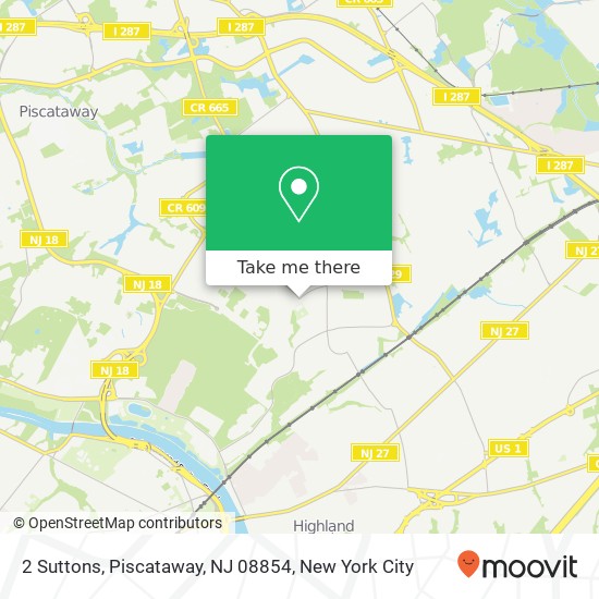 Mapa de 2 Suttons, Piscataway, NJ 08854