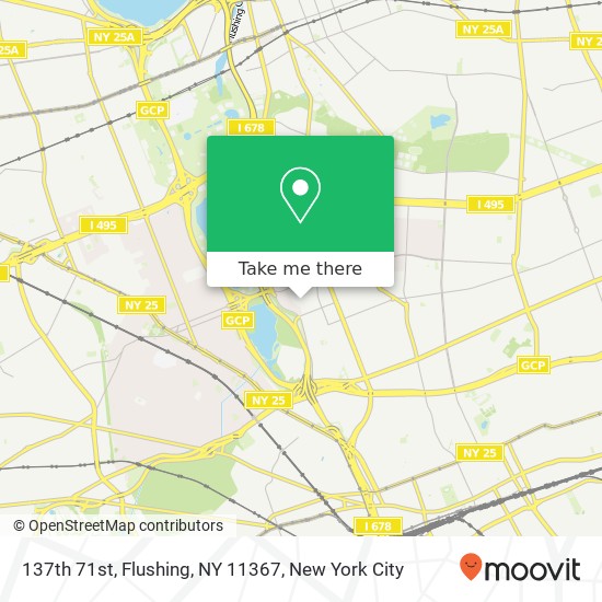 Mapa de 137th 71st, Flushing, NY 11367