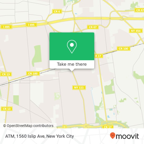 Mapa de ATM, 1560 Islip Ave