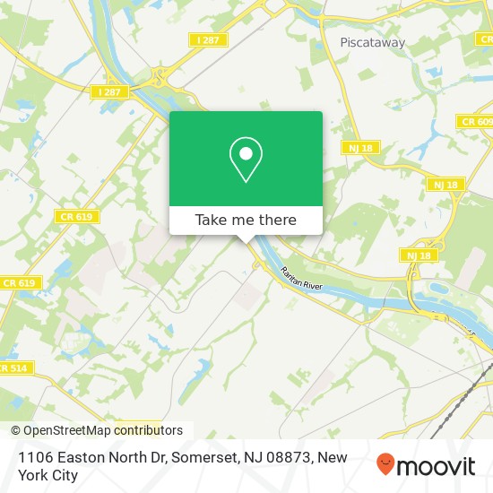 1106 Easton North Dr, Somerset, NJ 08873 map