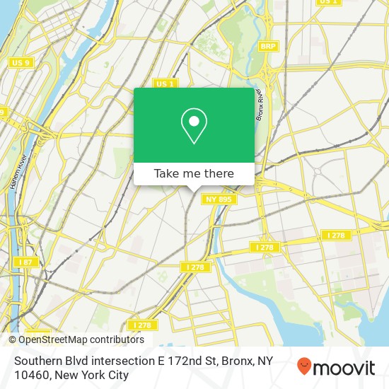 Southern Blvd intersection E 172nd St, Bronx, NY 10460 map