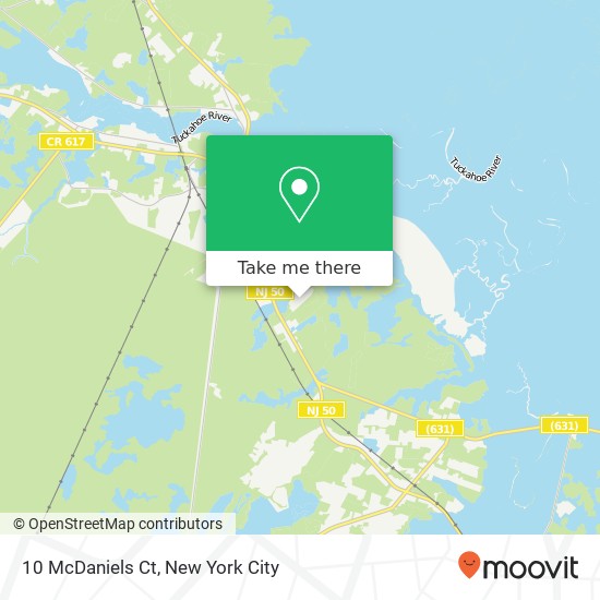 Mapa de 10 McDaniels Ct, Woodbine, NJ 08270