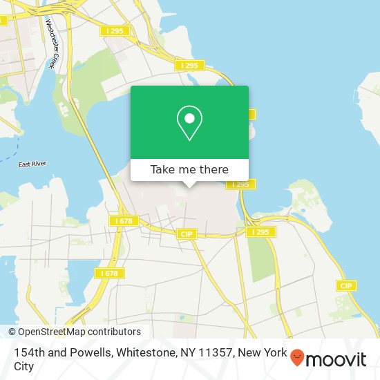 154th and Powells, Whitestone, NY 11357 map