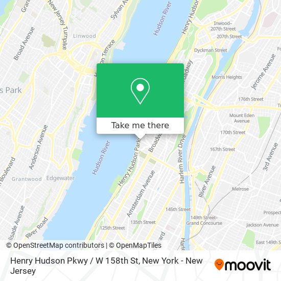 Mapa de Henry Hudson Pkwy / W 158th St