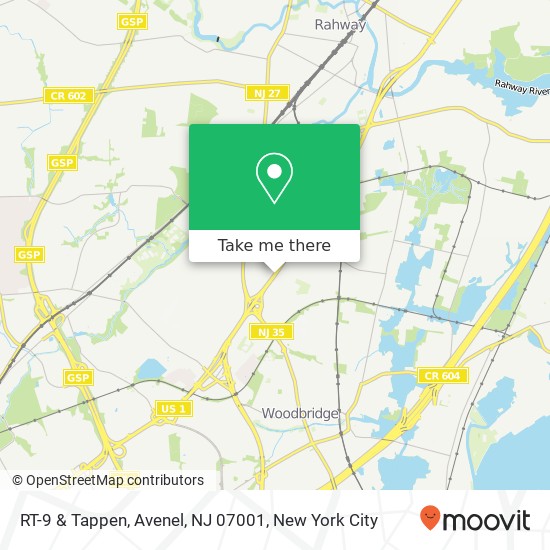 Mapa de RT-9 & Tappen, Avenel, NJ 07001