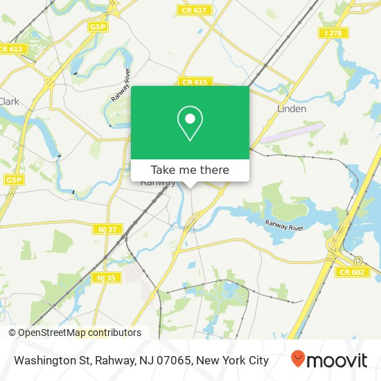 Mapa de Washington St, Rahway, NJ 07065