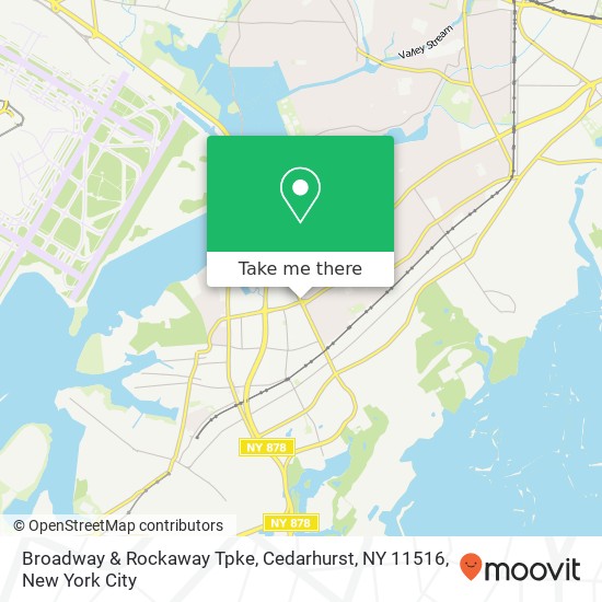 Mapa de Broadway & Rockaway Tpke, Cedarhurst, NY 11516