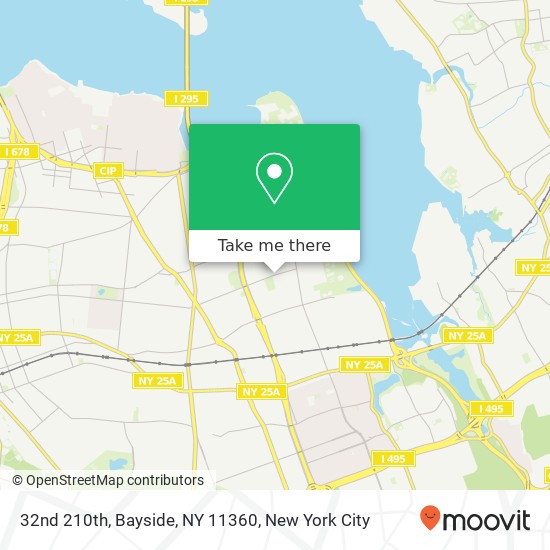 32nd 210th, Bayside, NY 11360 map