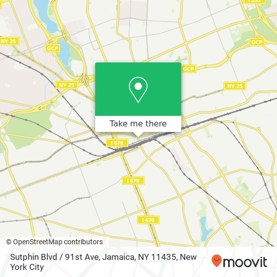 Mapa de Sutphin Blvd / 91st Ave, Jamaica, NY 11435