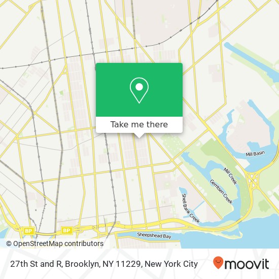 Mapa de 27th St and R, Brooklyn, NY 11229