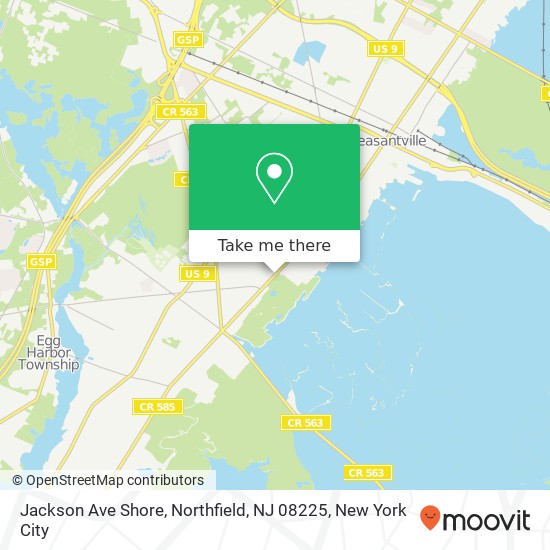 Mapa de Jackson Ave Shore, Northfield, NJ 08225