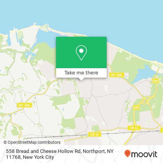 558 Bread and Cheese Hollow Rd, Northport, NY 11768 map