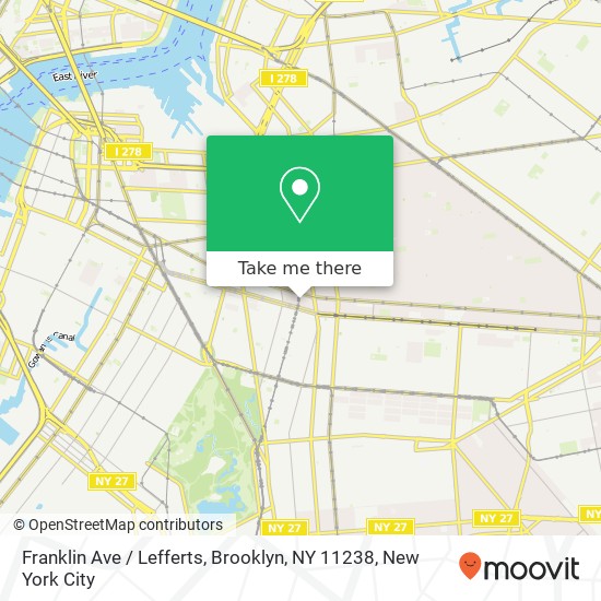 Mapa de Franklin Ave / Lefferts, Brooklyn, NY 11238